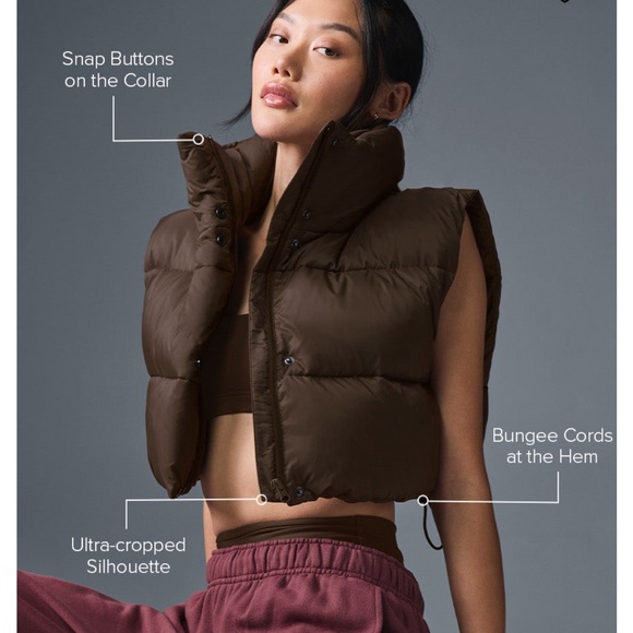 Alo cropped Puffer Vest